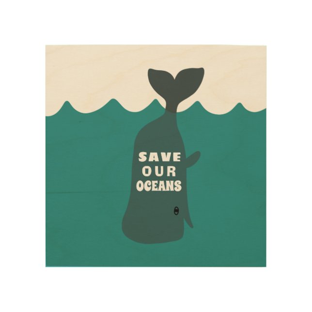 Save Our Oceans Environmental Art Whale Kids Print (Front)