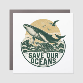 Save Our Oceans Environmental Car Magnet