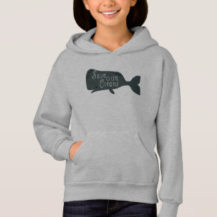 Save Our Oceans Environmental Whale  Hoodie