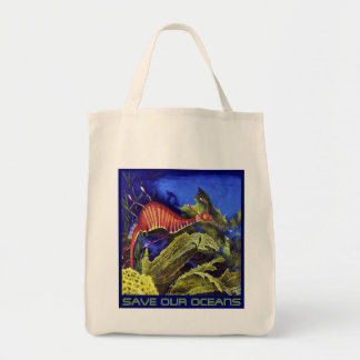 SAVE OUR OCEANS Grocery Bag