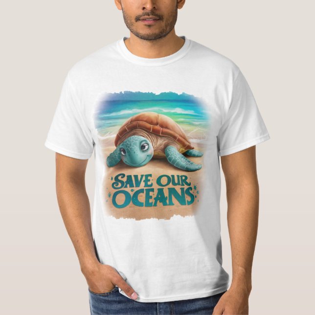 Save our oceans Ocean and Marine Protection T-Shirt (Front)