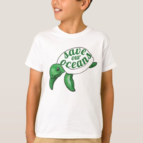 Save Our Oceans Sea Turtle T_Shirt