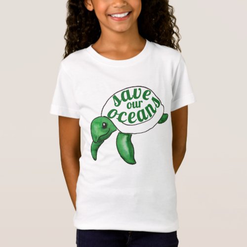 Save Our Oceans Sea Turtle T_Shirt