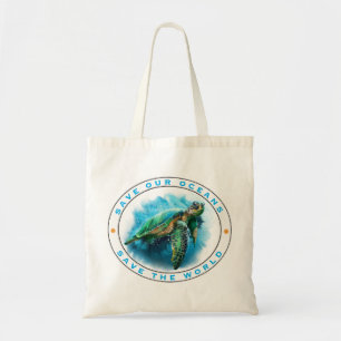 Save Our Oceans  - Sea Turtle Tote Bag