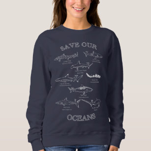 Save Our Oceans Shark Crewneck Sweatshirt