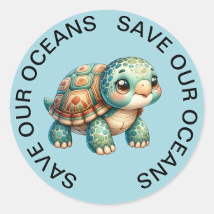 Save our Oceans Turtle Stickers