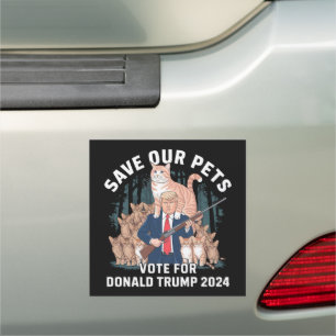 Save Our Pets 2024 President Trump Political  Car Magnet