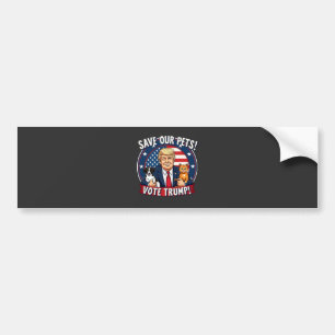Save our Pets Vote Trump Pets For Trump Bumper Sticker