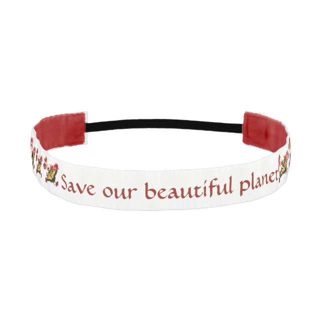Save Our Planet Butterfly Flowers Headband (Front)