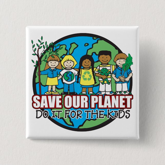 Save Our Planet Button (Front)