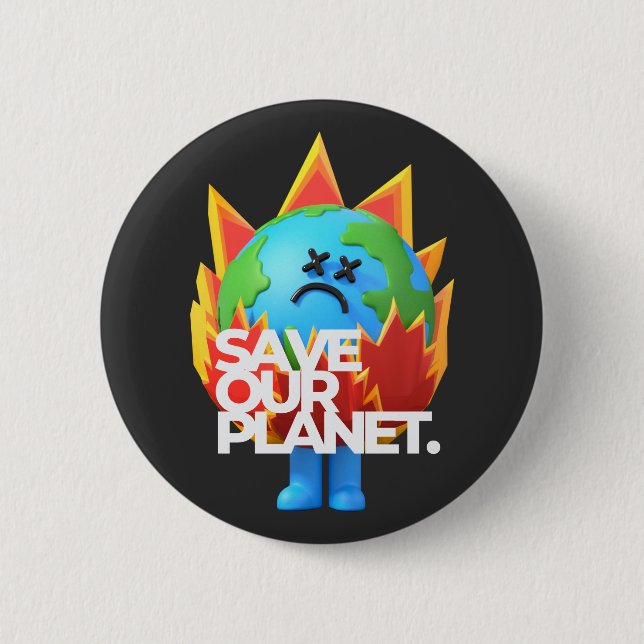 Save Our Planet Button (Front)