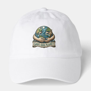 Save Our Planet Crying Earth Eco Awareness Hat