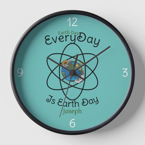 save our planet every day is earth day custom  clock