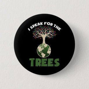 Save Our Planet For Environmental Protection Trees Button
