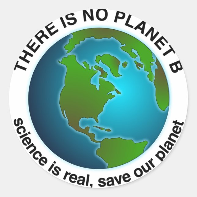 Save Our Planet | There is no Planet B Classic Round Sticker (Front)