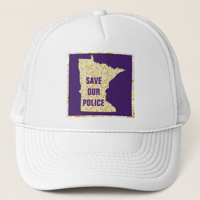 SAVE OUR POLICE TRUCKER HAT (Front)