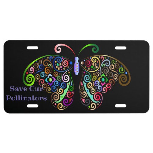 Save our Pollinators Butterfly License Plate