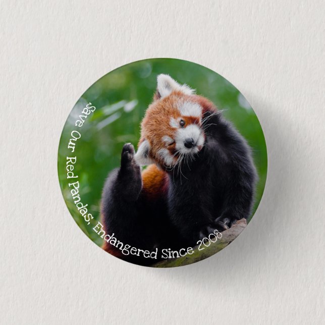 Save Our Red Pandas Button (Front)