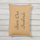 Save Our Seabirds Cushion by RoseWrites (Back(Vertical))