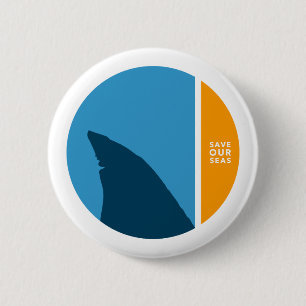 save our seas circles pinback button