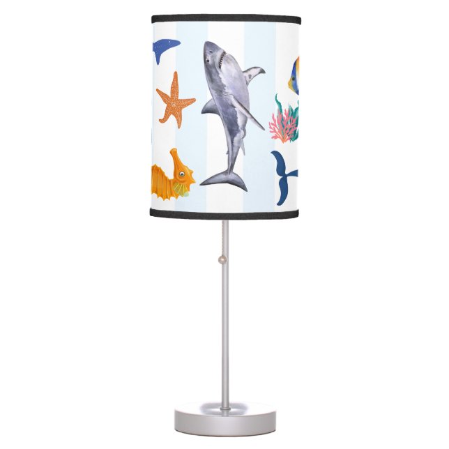 Save Our Seas | Endangered Marine Animals Kids  Table Lamp (Front)