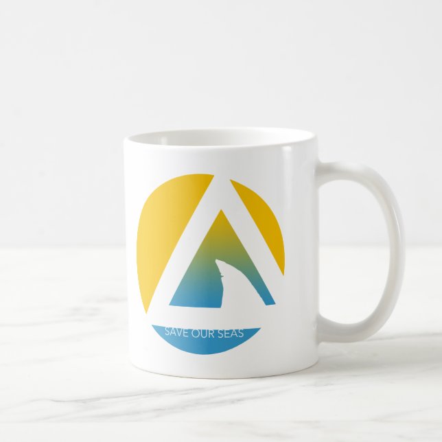save our seas tricircles coffee mug (Right)