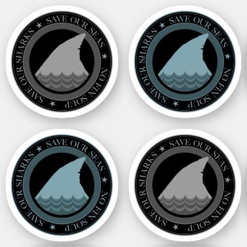 save our sharks 4 pack sticker