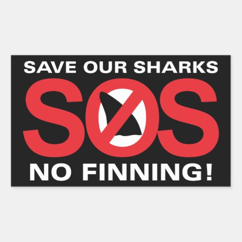 Save Our Sharks No Finning Sticker Glossy