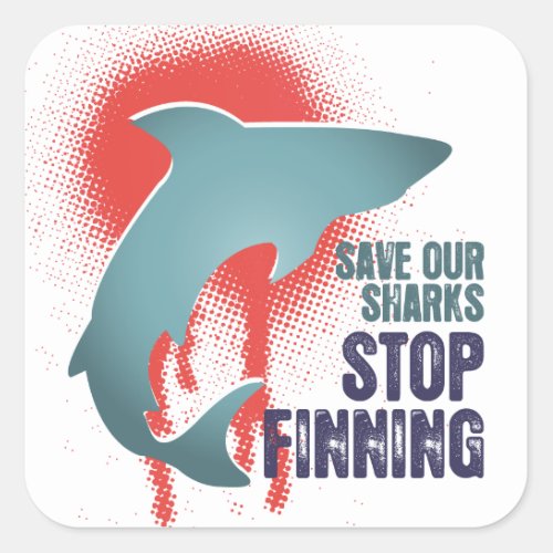 Save Our Sharks Stop Finning Stickers