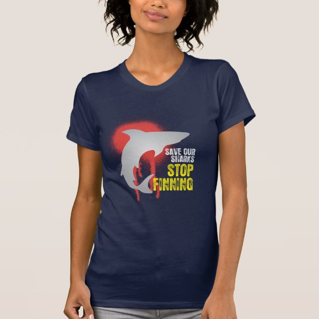 Save Our Sharks Stop Finning T-shirt (Front)