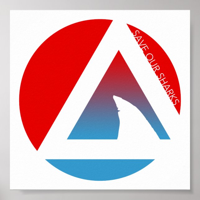 save our sharks tricircles poster (Front)