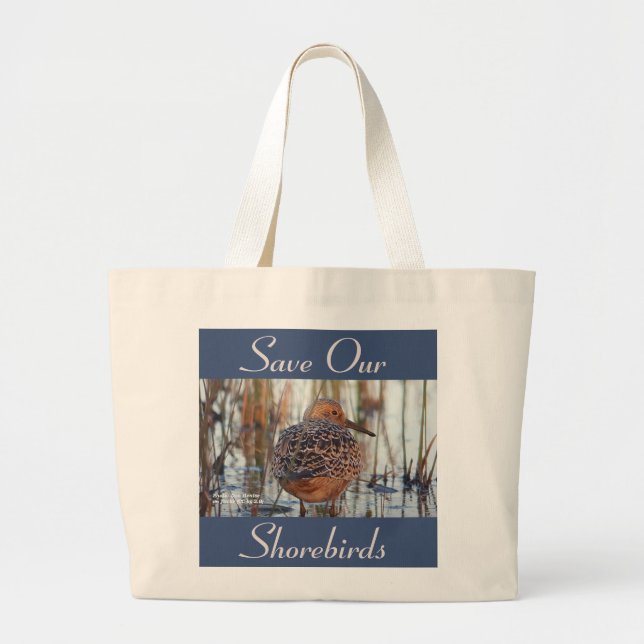 Save Our Shorebirds Big Bag by RoseWrites (Front)