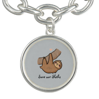 Save our Sloths Charm Bracelet
