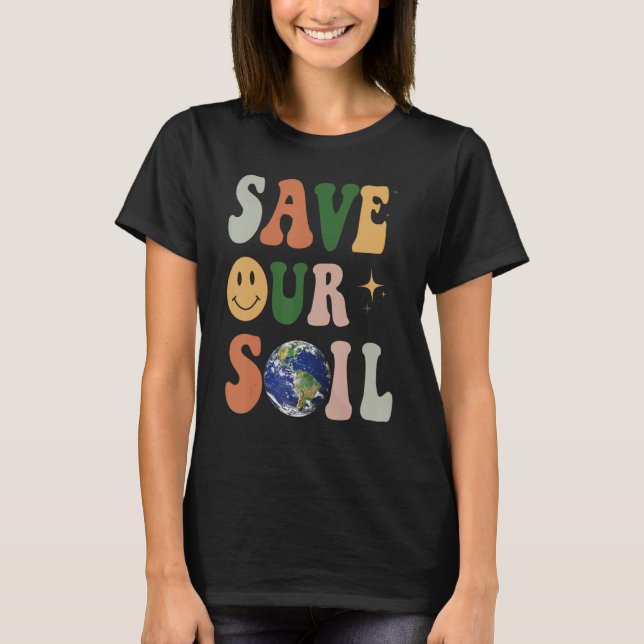 Save Our Soil Support Save Soil Movement With Sadh T-Shirt (Front)