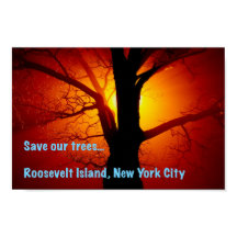 Save our trees, Roosevelt Island, New York City