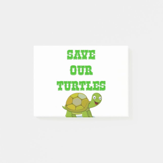Save our turtles post-it notes (Front)