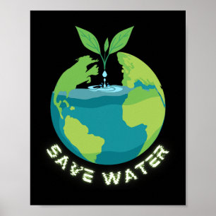 Save Our Waters - Earth Day Clean Water Conservati Poster