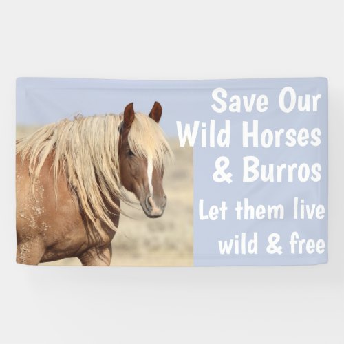 Save Our Wild Horses 3 x 5 Banner