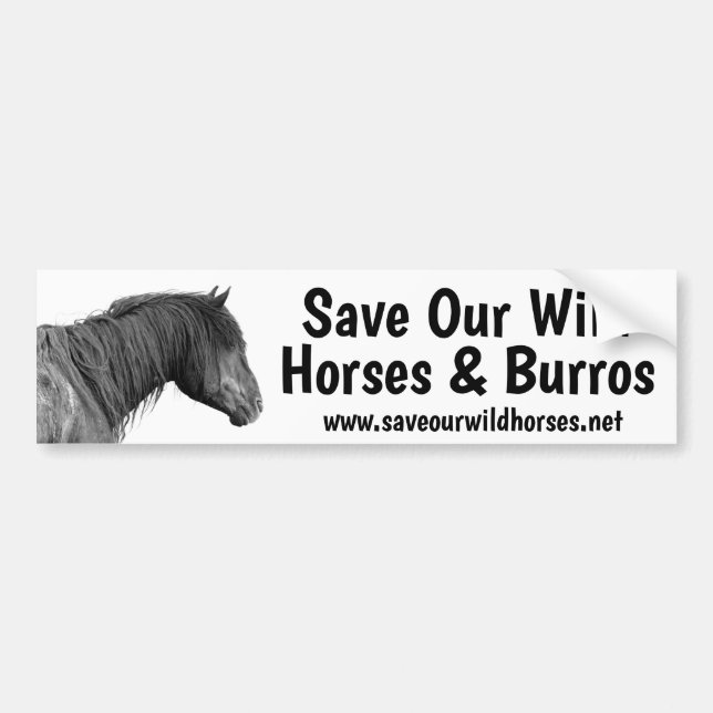 Save Our Wild Horses Bumper Sticker (Front)