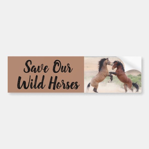 Save Our Wild Horses Bumper Sticker