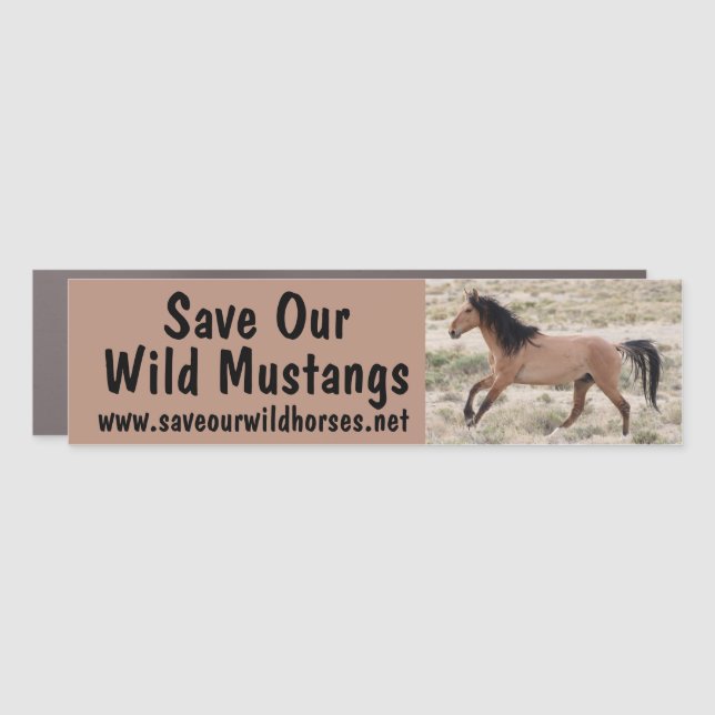 Save Our Wild Horses Bumper Sticker Car Magnet (Front)