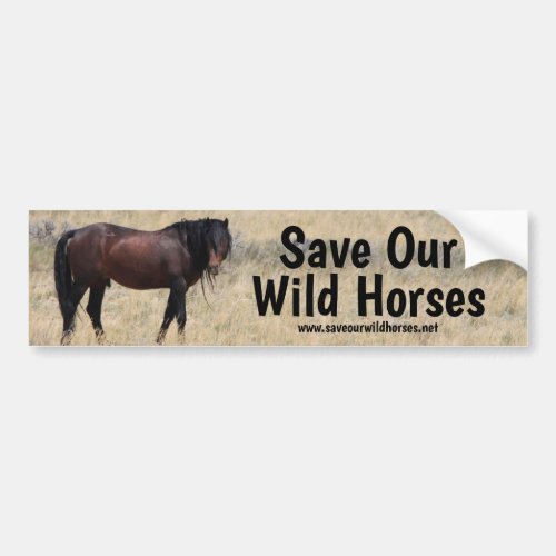 Save Our Wild Horses Campaign Bumper Sticker