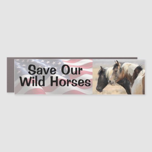 Save Our Wild Horses Car Magnet