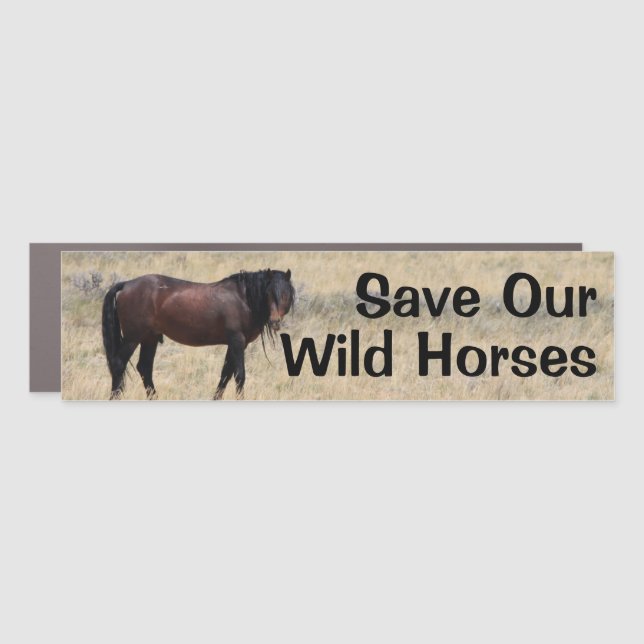 Save Our Wild Horses Car Magnet (Front)