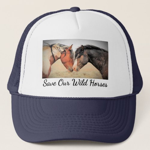 Save Our Wild Horses Fancy Trucker Hat