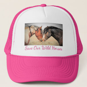 Save Our Wild Horses Hot Pink Trucker Hat