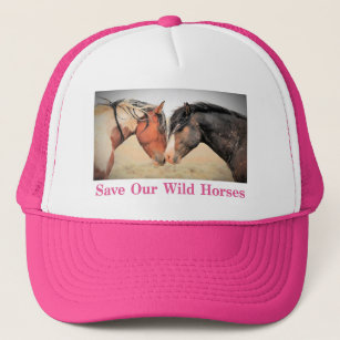 Save Our Wild Horses Hot Pink Trucker Hat