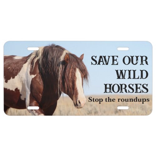 Save Our Wild Horses License Plate