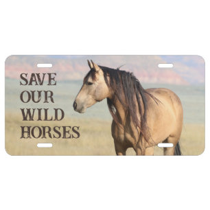Save Our Wild Horses License Plate