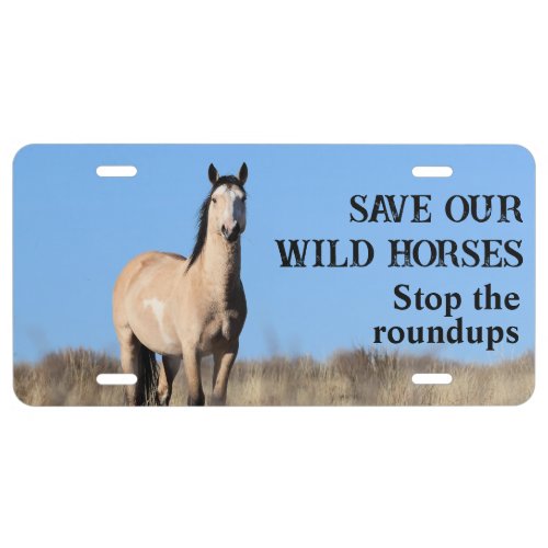 Save Our Wild Horses License Plate